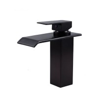 FLG BM1229 Single Handle Deck Mounted Waterfall Oil Rubbed Bronze UPC Basin Faucet Mixer Tap